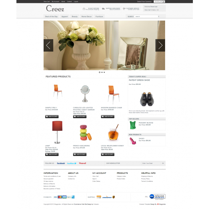 Creez - Volusion Template