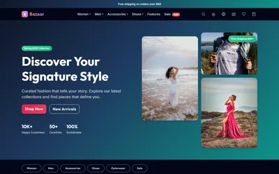 Bazaar — Fashion Ecommerce Bootstrap Theme 2
