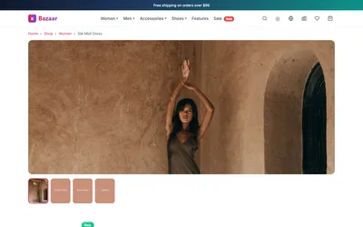Bazaar — Fashion Ecommerce Bootstrap Theme 4