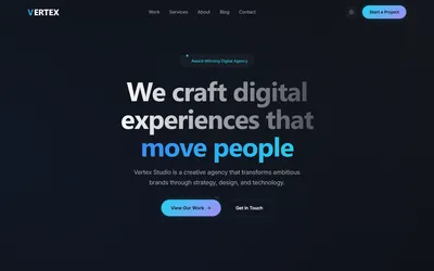 Vertex - Agency & Portfolio Bootstrap Theme 1