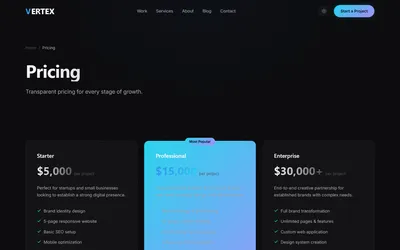 Vertex - Agency & Portfolio Bootstrap Theme 4