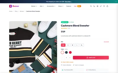 Bazaar — Fashion Ecommerce Eleventy Theme 4