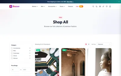 Bazaar — Fashion Ecommerce Eleventy Theme 3