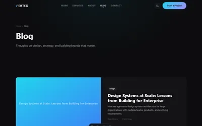 Vertex - Agency & Portfolio Eleventy Theme 3