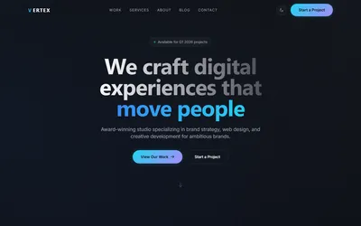 Vertex - Agency & Portfolio HTML5 Theme 2