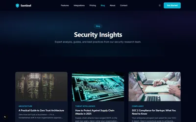 Sentinel for Next.js + Contentful 3