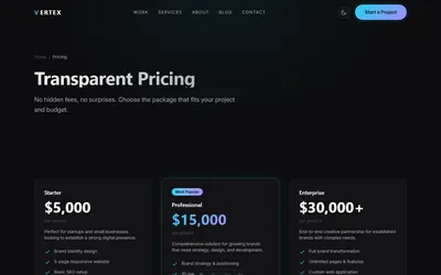 Vertex - Agency & Portfolio Nuxt Theme 4