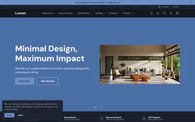Lumen — Clean Minimal Ecommerce React Theme 1