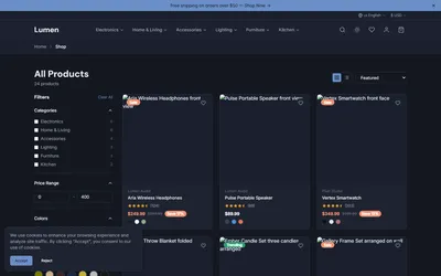 Lumen — Clean Minimal Ecommerce React Theme 3