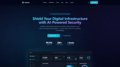 Sentinel - Cybersecurity SaaS React Theme